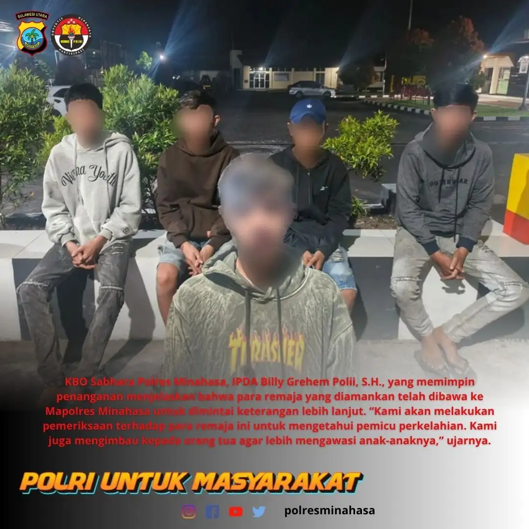 Perkelahian Antar Remaja di Papakelan Kaaten, Tim PRC Polres Minahasa Bertindak Cepat